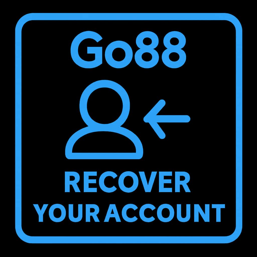 A badge illustrating the concept of recovering a Go88 account.