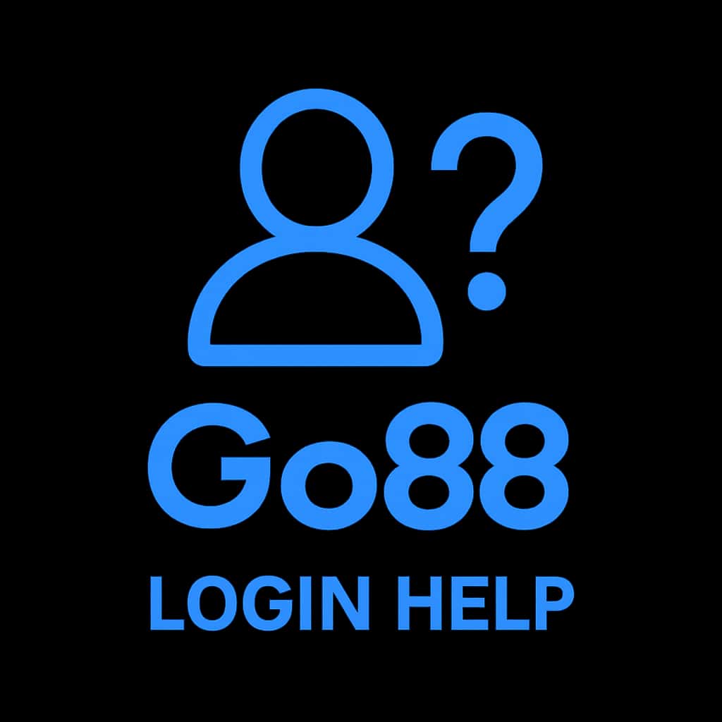 An icon symbolizing support for Go88 login assistance, with a blue background and the text 'Go88'.