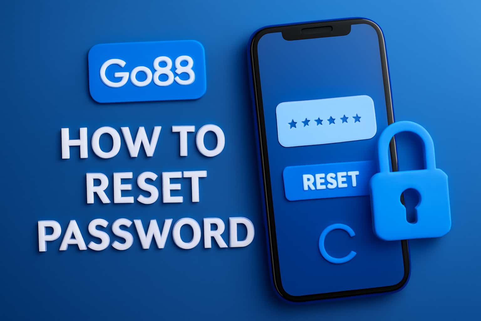 An illustrative scene depicting the process of resetting a Go88 password.