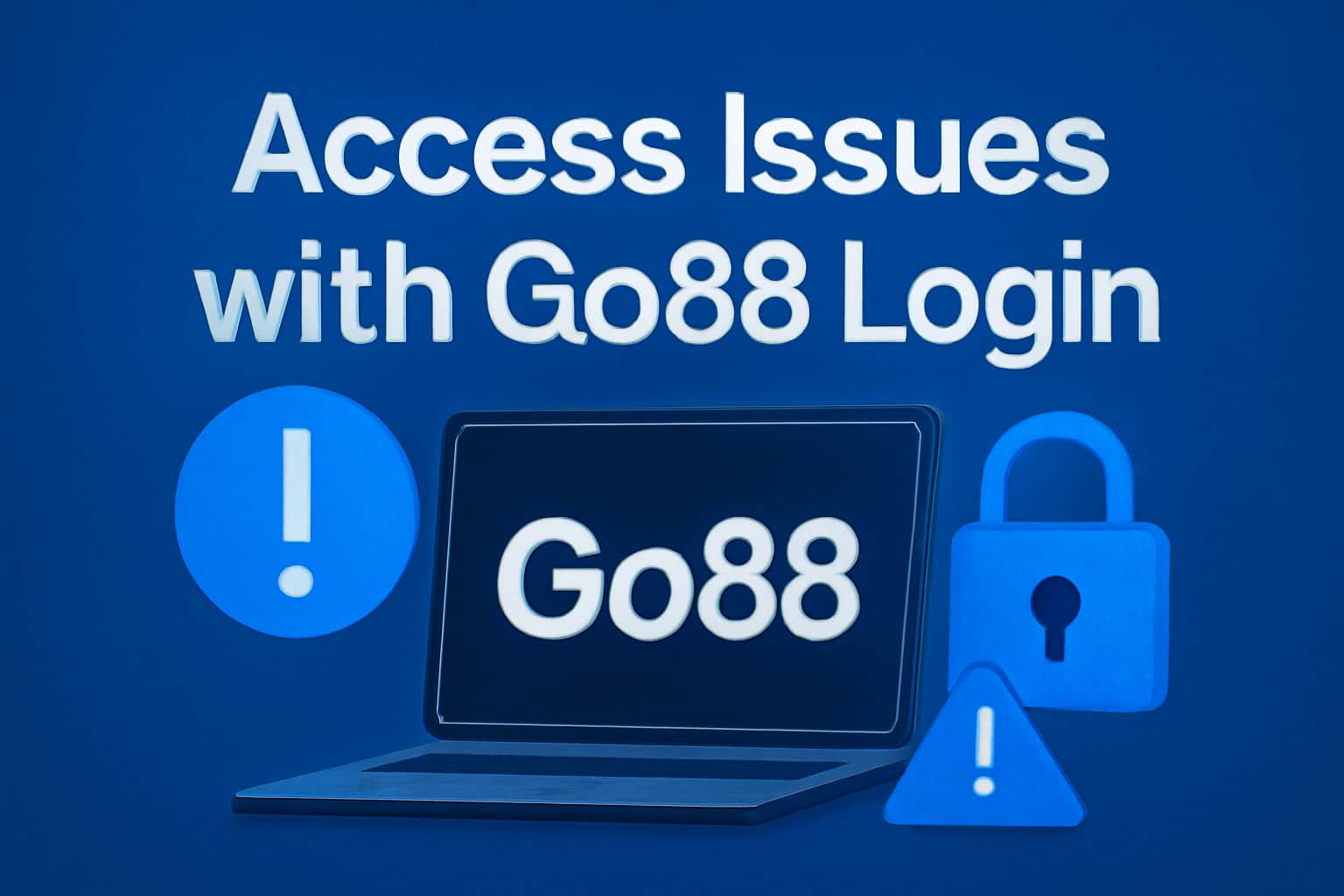 A futuristic scene depicting access issues with Go88 login.
