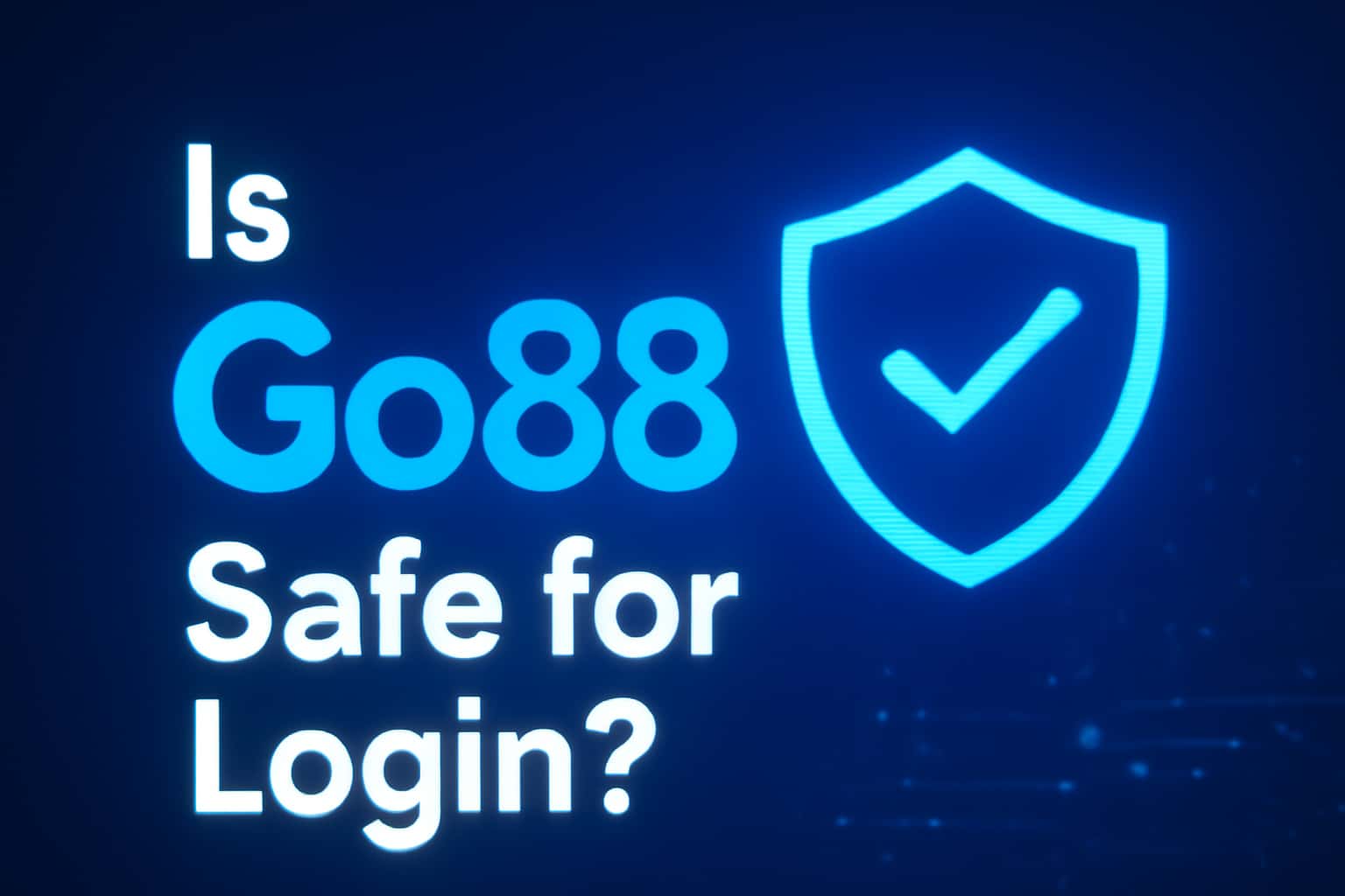 A futuristic depiction of security features related to Go88 login safety.