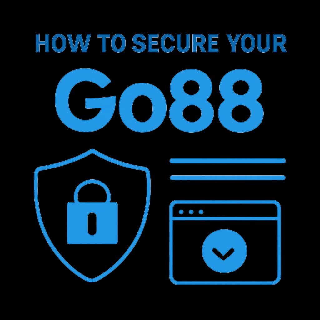 An educational diagram illustrating Go88 account security.