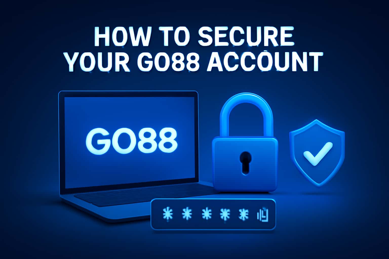An illustration representing security measures for the Go88 account.